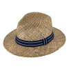 Fiebig - Headwear since 1903 Slamený klobúk z morskej trávy s modrou stuhou - Fedora Veľkosť: 59 cm (L) Fiebig - Headwear since 1903 Slamený klobúk z morskej trávy s modrou stuhou - Fedora Veľkosť: 59 cm (L)