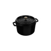 Vysoký liatinový hrniec Staub Cocotte s pokrievkou, čierny, 24 cm / 4,8 l Vysoký liatinový hrniec Staub Cocotte s pokrievkou, čierny, 24 cm / 4,8 l