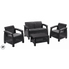 Záhradný nábytok Keter Corfu set dvojsedačka + dve kreslá + stôl grafitový Záhradný nábytok Keter Corfu set dvojsedačka + dve kreslá + stôl grafitový