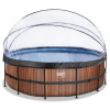Bazén EXIT Drevo 450x122 cm s prekrytím a pieskovou filtráciou Bazén EXIT Drevo 450x122 cm s prekrytím a pieskovou filtráciou