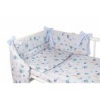 BABY NELLYS 3-dielna sada mantinel s obliečkami, Líška a zajac, modré, 135x100 cm BABY NELLYS 3-dielna sada mantinel s obliečkami, Líška a zajac, modré, 135x100 cm