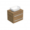 Swiss aqua technologies Koupelnová skříňka s krycí deskou SAT Cube Way 60x47,5x46 cm dub Hickory CUBE461603DH45 Swiss aqua technologies Koupelnová skříňka s krycí deskou SAT Cube Way 60x47,5x46 cm dub Hickory CUBE461603DH45