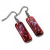 Sklenené náušnice vínové CHIARA N1208 Sklenené náušnice vínové CHIARA N1208