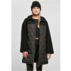 Urban Classics Ladies Oversized Sherpa Quilted Coat black - 5XL