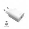 Adaptér FIXED s výstupom USB-C a podporou PD 20 W biely Adaptér FIXED s výstupom USB-C a podporou PD 20 W biely