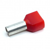 Tracon electric Dvojitá izolovaná káblová dutinka červená 10mm² 2×10mm2 / L=26,5mm Tracon electric Dvojitá izolovaná káblová dutinka červená 10mm² 2×10mm2 / L=26,5mm