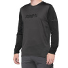 100% RIDECAMP Long Sleeve Jersey, Black/Charcoal - XL