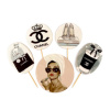 Cukrová dekorácia na tortu – sada „Coco Chanel“ - Cukrová dekorácia na tortu – sada „Coco Chanel“ -
