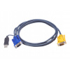 ATEN 2L-5203UP KVM kábel Čierna 3 m (2L-5203UP) ATEN 2L-5203UP KVM kábel Čierna 3 m (2L-5203UP)