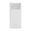 Externá batéria / powerbanka BASEUS - 2x USB + USB-C - LCD displej - 30000 mAh - biela Externá batéria / powerbanka BASEUS - 2x USB + USB-C - LCD displej - 30000 mAh - biela