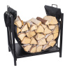 HomeLife Stojan na krbové drevo s nosičom LOKI, 43 x 45,7 x 30 cm HomeLife Stojan na krbové drevo s nosičom LOKI, 43 x 45,7 x 30 cm