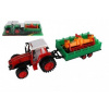 Teddies Traktor s vlekom s kombajnovým valcom plast 46cm na zotrvačník 2 farby Teddies Traktor s vlekom s kombajnovým valcom plast 46cm na zotrvačník 2 farby