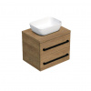 Swiss aqua technologies Koupelnová skříňka s černou úchytkou a krycí deskou SAT Cube Way 60x47,5x46 cm dub Hickory mat CUBE46C1603DH45 Swiss aqua technologies Koupelnová skříňka s černou úchytkou a krycí deskou SAT Cube Way 60x47,5x46 cm dub Hickory mat CUBE46C1603DH45