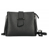 Kožená kabelka na rameno MI211 čierna Made in Italy Kožená kabelka na rameno MI211 čierna Made in Italy
