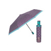 PERLETTI Technology, Dámsky plnoautomatický skladací dáždnik Fantasia / zelený lem, 21752 PERLETTI Technology, Dámsky plnoautomatický skladací dáždnik Fantasia / zelený lem, 21752