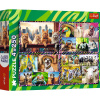 TREFL Puzzle 4x250 dielikov zábavné zvieratká TREFL Puzzle 4x250 dielikov zábavné zvieratká