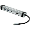Canyon DS-3 4 porty USB-C® (USB 3.1) MultiPort húb sivá; CNS-TDS03DG