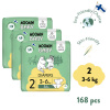 Moomin Baby Jednorazové eko plienky 2 Newborn 3–6 kg (168 ks), mesačné balenie eko plienok Moomin Baby Jednorazové eko plienky 2 Newborn 3–6 kg (168 ks), mesačné balenie eko plienok