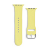 AppleMix Remienok pre Apple Watch 41 mm / 40 mm / 38 mm - M / L - silikónový - kovová spona - žltý AppleMix Remienok pre Apple Watch 41 mm / 40 mm / 38 mm - M / L - silikónový - kovová spona - žltý