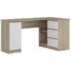NABBI Alsen rohový pc stolík dub sonoma / biela 31274 155 cm x 84.8 cm x 76.6 cm NABBI Alsen rohový pc stolík dub sonoma / biela 31274 155 cm x 84.8 cm x 76.6 cm