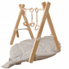 Edukačný gymnastický stojan Baby Gym drevený pre bábätká, prírodný Edukačný gymnastický stojan Baby Gym drevený pre bábätká, prírodný