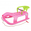 Plastové sánky s operadlom Baby Mix SNOW STAR ružové Plastové sánky s operadlom Baby Mix SNOW STAR ružové