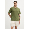 Ľanové polo United Colors of Benetton 3UTFU302A zelená S Ľanové polo United Colors of Benetton 3UTFU302A zelená S