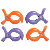 Dreambaby Klipy na kočík, 4ks Purple/Orange Dreambaby Klipy na kočík, 4ks Purple/Orange