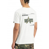 Alpha Industries tričko pánske Camo Label Backprint white Veľkosť: L, Farba: biela Alpha Industries tričko pánske Camo Label Backprint white Veľkosť: L, Farba: biela