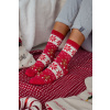 Milena dámske vianočné ponožky biela | červená 37-41 Milena 5905677765151 Milena dámske vianočné ponožky biela | červená 37-41 Milena 5905677765151