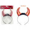 Diabolské rohy s LED svetlom, plastové, 15 cm, na batérie, v balení Diabolské rohy s LED svetlom, plastové, 15 cm, na batérie, v balení