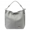 MiaMore 01-053 sivá dámska kožená kabelka 40 x 35 x 16 cm MiaMore 01-053 sivá dámska kožená kabelka 40 x 35 x 16 cm