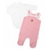 Baby Nellys 2-dielna súpravička Star, body dl. rukáv + pletené dupačky, růžové Baby Nellys 2-dielna súpravička Star, body dl. rukáv + pletené dupačky, růžové