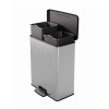 Curver DECO BIN DUO 26L+26L Odpadkový kôš strieborný 01129-C70 Curver DECO BIN DUO 26L+26L Odpadkový kôš strieborný 01129-C70