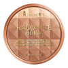 Rimmel London Radiance Brick pudrový a rozjasňující bronzer 12 g odstín 001 Light