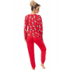 Donna Dámske dlhé pyžamo Bear - bavlna Červená 2XL(44) Donna Dámske dlhé pyžamo Bear - bavlna Červená 2XL(44)