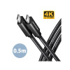 AXAGON BUCM32-CM05AB, SPEED+ kábel USB-C - USB-C, 0.5m, USB 20Gbps, PD 100W 5A, 4K HD, ALU, opletenie, čierny AXAGON BUCM32-CM05AB, SPEED+ kábel USB-C - USB-C, 0.5m, USB 20Gbps, PD 100W 5A, 4K HD, ALU, opletenie, čierny