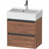 DURAVIT Ketho 2 závesná skrinka pod umývadlo Compact, 2 zásuvky, 584 x 390 x 549 mm, orech prírodný, K25273079790000 DURAVIT Ketho 2 závesná skrinka pod umývadlo Compact, 2 zásuvky, 584 x 390 x 549 mm, orech prírodný, K25273079790000