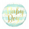 Party Fóliový balón Baby Boy zlatý nápis, 45 cm Party Fóliový balón Baby Boy zlatý nápis, 45 cm