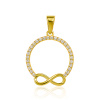 Zlatý prívesok Zirkónový kruh so symbolom nekonečna Zlatý prívesok Zirkónový kruh so symbolom nekonečna