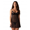Košieľka Obsessive Stelisa Chemise&Thong čierna S/M Košieľka Obsessive Stelisa Chemise&Thong čierna S/M
