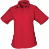PREMIER PR 302 / Dámska popelínová košeľa s krátkym rukávom - strawberry red XS PREMIER PR 302 / Dámska popelínová košeľa s krátkym rukávom - strawberry red XS