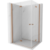 Mexen Mist-F Duo, skladací sprchový kút 100 x 85 cm, priehľadný, brúsená meď - 8A6-100L-085P-65-00 Mexen Mist-F Duo, skladací sprchový kút 100 x 85 cm, priehľadný, brúsená meď - 8A6-100L-085P-65-00