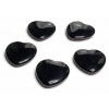 Obsidián čierny Hmatka, liečivý drahokam v tvare srdca prírodný kameň 3 cm 1 kus, kameň spásy