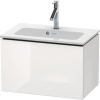 DURAVIT L-Cube závesná skrinka pod umývadlo Compact, 1 zásuvka, 620 x 391 x 400 mm, biela vysoký lesk, LC615602222 DURAVIT L-Cube závesná skrinka pod umývadlo Compact, 1 zásuvka, 620 x 391 x 400 mm, biela vysoký lesk, LC615602222