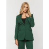 Dámske tmavozelené sako so zapínaním na dva gombíky 19197 Dámske tmavozelené sako so zapínaním na dva gombíky 19197