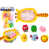 LEAN TOYS Kúpeľňová súprava s gumenými zvieratkami a sieťovanou žirafou LEAN TOYS Kúpeľňová súprava s gumenými zvieratkami a sieťovanou žirafou