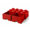 LEGO® úložný box so šuplíkmi 250x500x180mm červený LEGO® úložný box so šuplíkmi 250x500x180mm červený