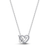 PANDORA strieborný náhrdelník Srdce a motýľ 394477c01-45 PANDORA strieborný náhrdelník Srdce a motýľ 394477c01-45