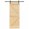 Posuvné dvere s príslušenstvom, 80x210 cm, masívne borovicové drevo Posuvné dvere s príslušenstvom, 80x210 cm, masívne borovicové drevo